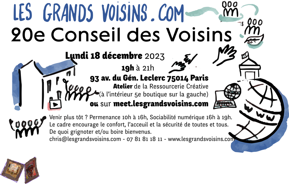 20e Conseil des Voisins lun. 18 déc. Paris 14e et Visio